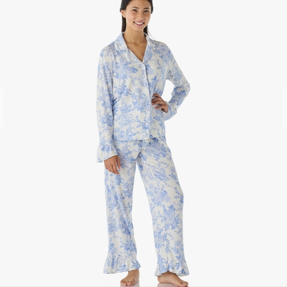 LoveShackFancy X Pottery Barn Teen Damask Ruffle Long Sleeve Pajama XXS - Picture 1 of 7